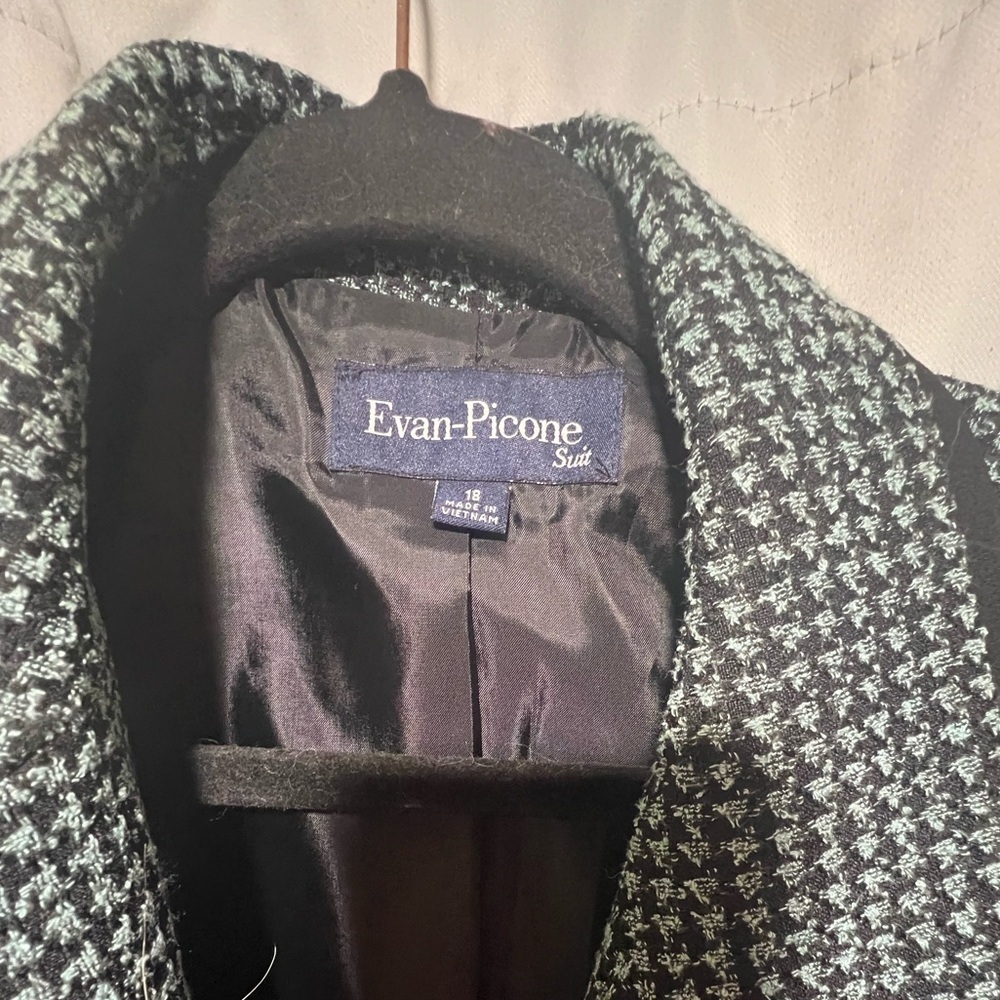 Evan Picone Monochrome Houndstooth Blazer - Picture 8 of 8